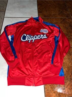 NBA Majestic Los Angeles Clippers Basketball Warm Up Jacket